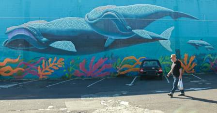 Lage akvarell delfinkunst med doble penselmarkører