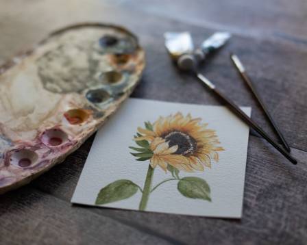 Sunflower Watercolor Painting Guide